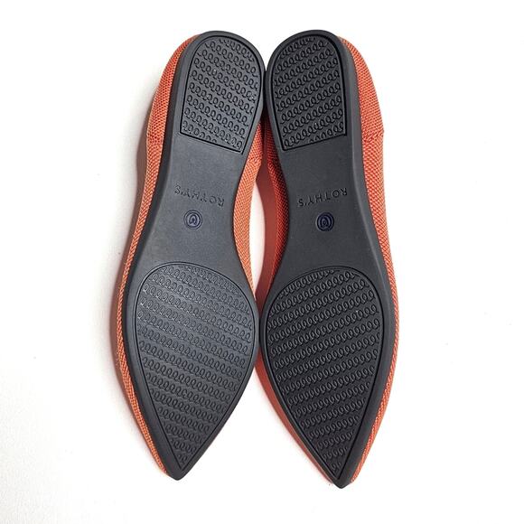 Rothy's The Point Persimmon Flats Size 7 Rare Retired Orange - Picture 9 of 10